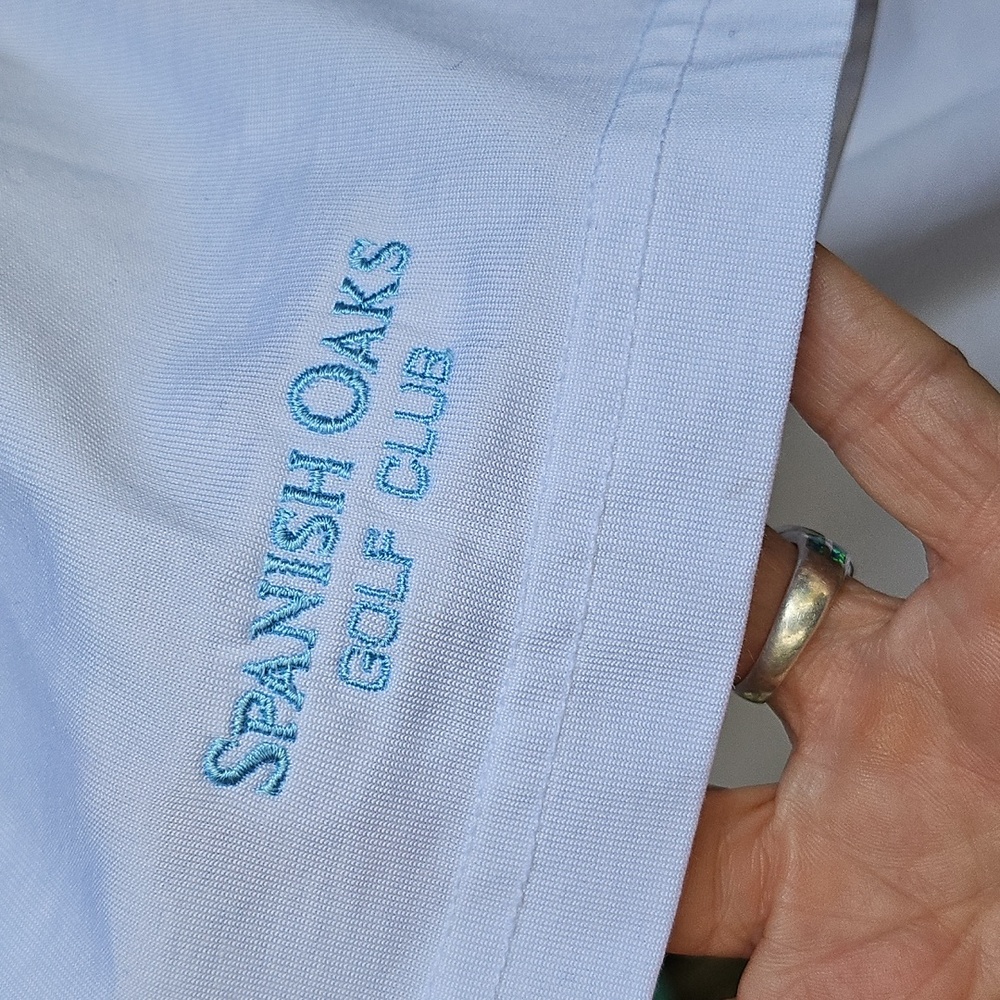 Travis Mathew Tropical Golf Polo Shirt Size XL White Cotton Blend Spanish Oaks - Picture 4 of 9